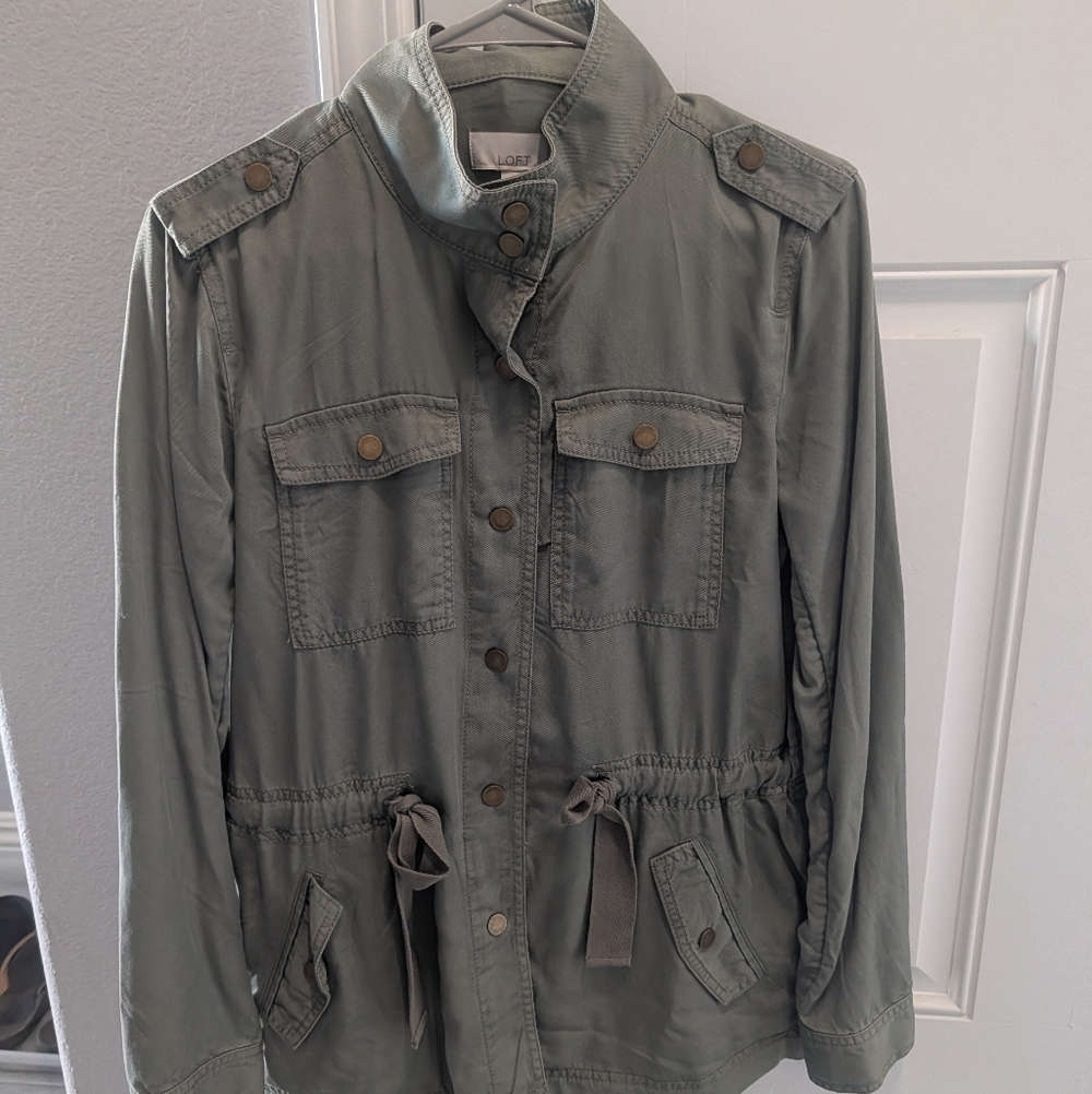 LOFT Sage Green Utility Jacket